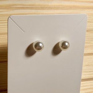 Faux Pearl Stud Earrings